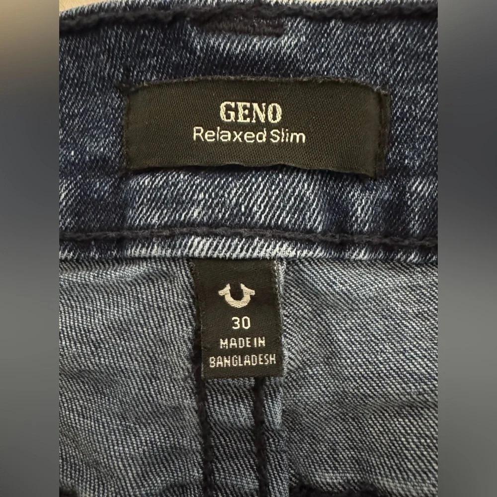 True Religion Geno Relaxed Slim Jeans Men’s 30x33 Blue Dark Wash Stretch